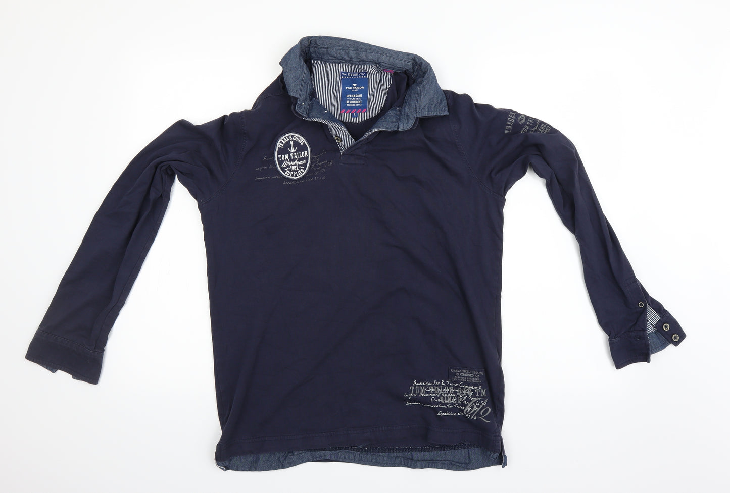 TOM TAILOR Mens Blue    T-Shirt Size M