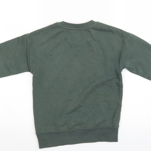 Zara Boys Green Houndstooth  Pullover Sweatshirt Size 6 Years
