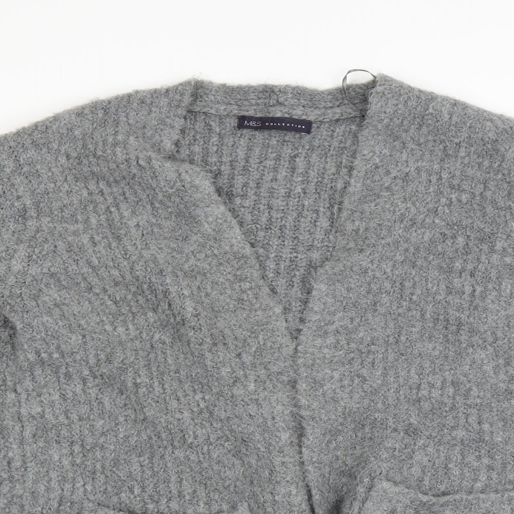 Marks and Spencer Womens Grey Houndstooth  Quilted Coat Size 10