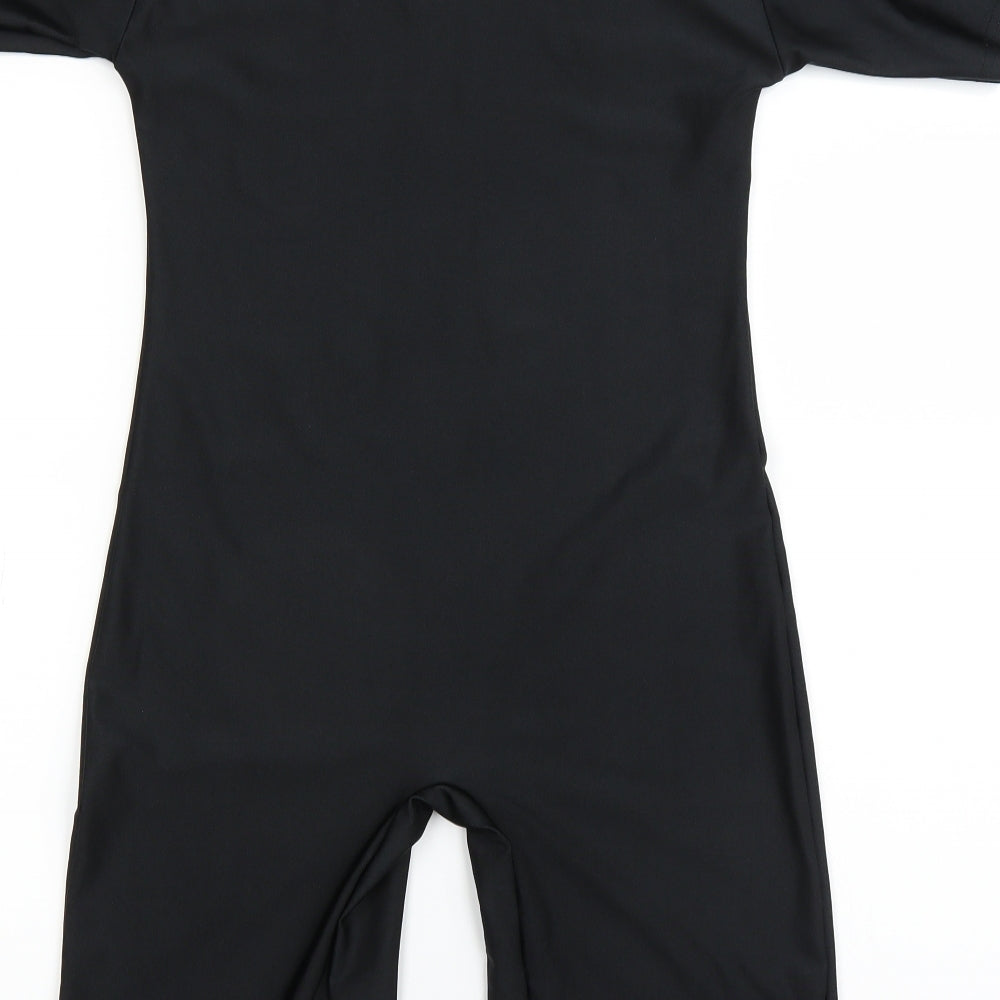 UNI SPORT Womens Black   Bodysuit One-Piece Size 38