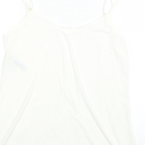 Marks and Spencer Womens Beige Solid  Top Pyjama Top Size 14