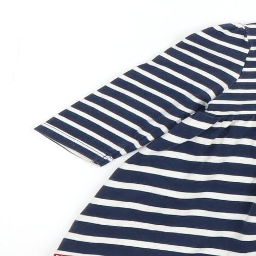 Jasper Conran Girls Blue Striped  A-Line  Size 0-3 Months