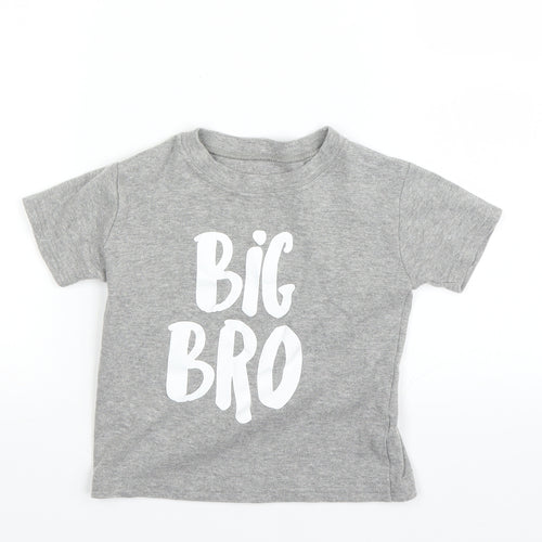 Preworn Boys Grey   Basic T-Shirt Size 2 Years