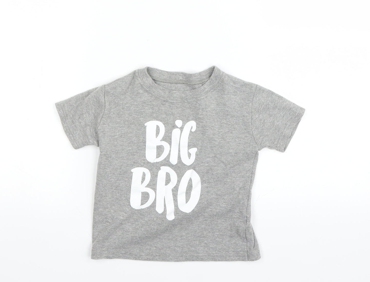 Preworn Boys Grey   Basic T-Shirt Size 2 Years