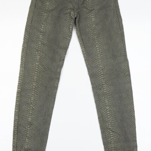Zara Womens Green   Skinny Jeans Size 34