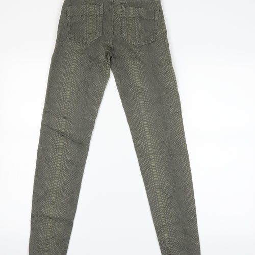 Zara Womens Green   Skinny Jeans Size 34