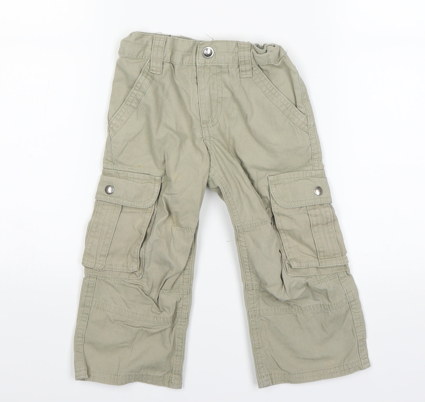 Preworn Boys Beige   Cargo Trousers Size 2 Years