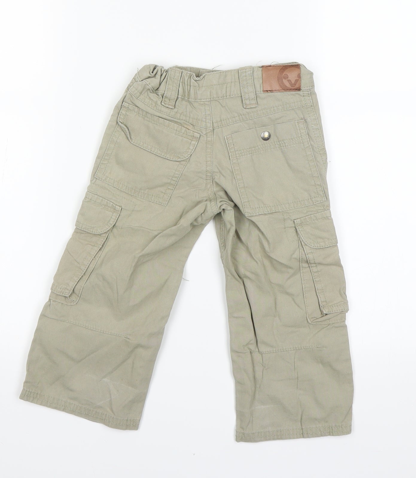 Preworn Boys Beige   Cargo Trousers Size 2 Years
