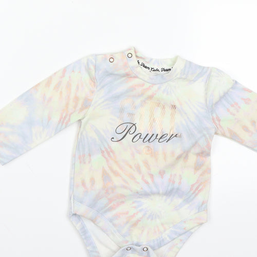 TEAM CUTE Girls Multicoloured Tie Dye  Babygrow One-Piece Size 0-3 Months