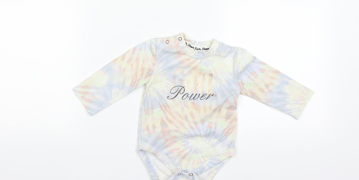 TEAM CUTE Girls Multicoloured Tie Dye Babygrow One-Piece Size 0-3 Months