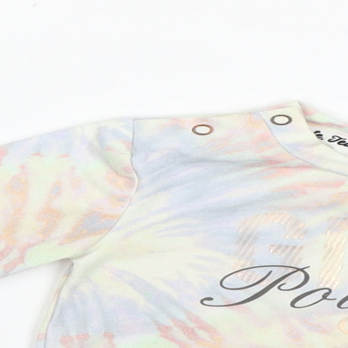 TEAM CUTE Girls Multicoloured Tie Dye  Babygrow One-Piece Size 0-3 Months