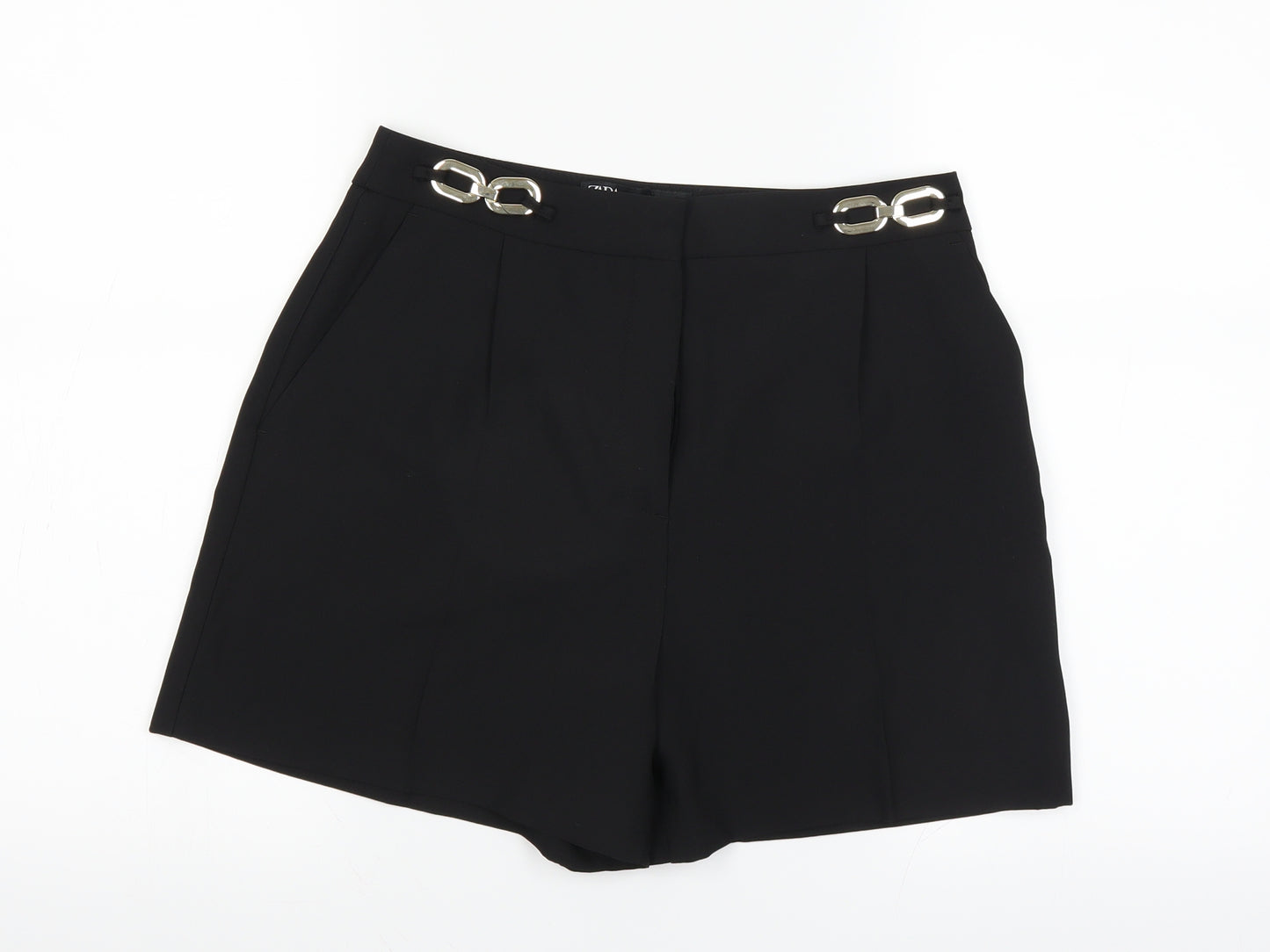 Zara Womens Black   Boyfriend Shorts Size 10