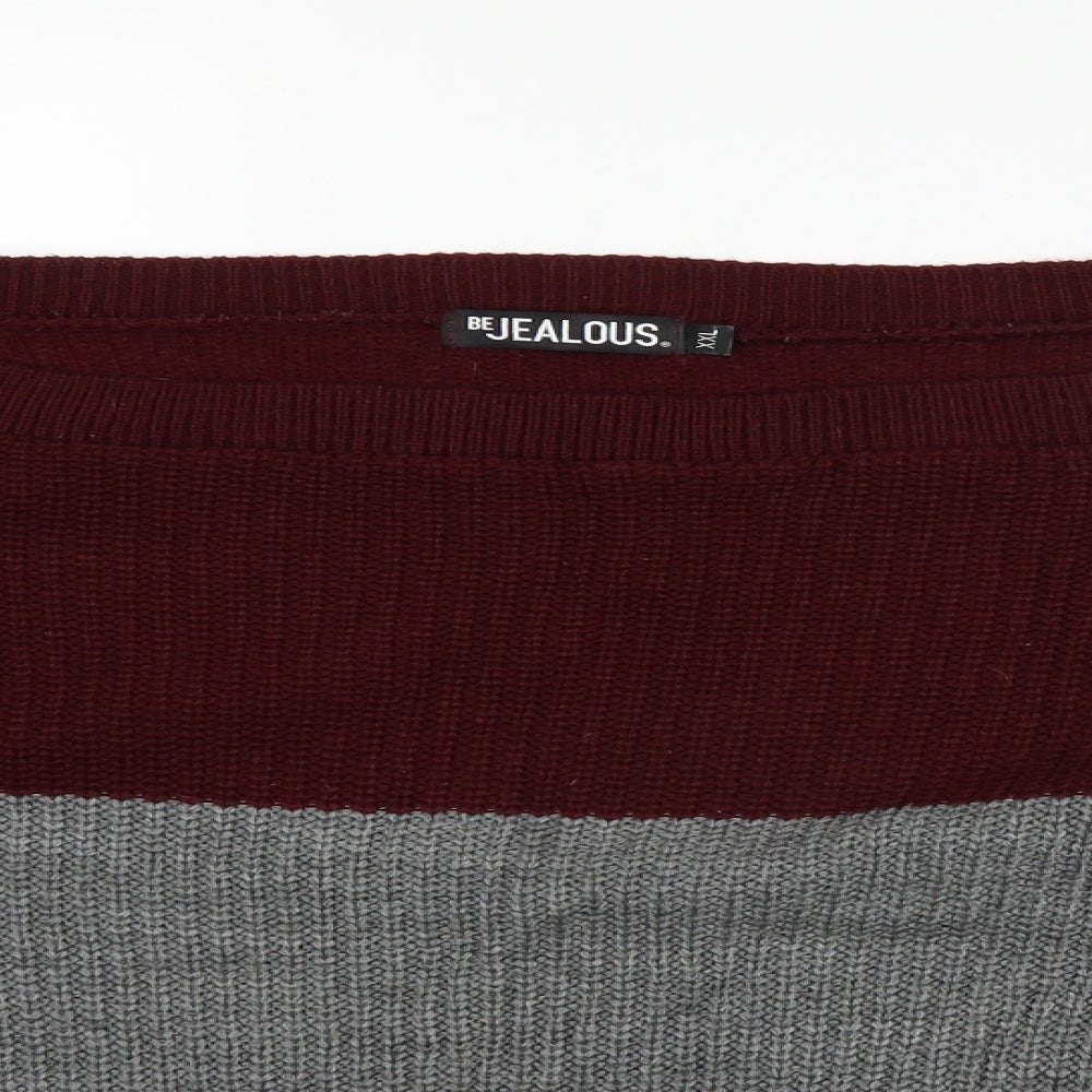 Be Jealous Mens Grey   Pullover Jumper Size 2XL