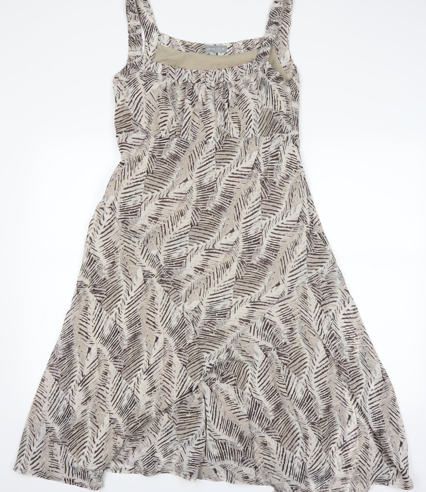 Peruna Womens Beige Animal Print  A-Line  Size 14