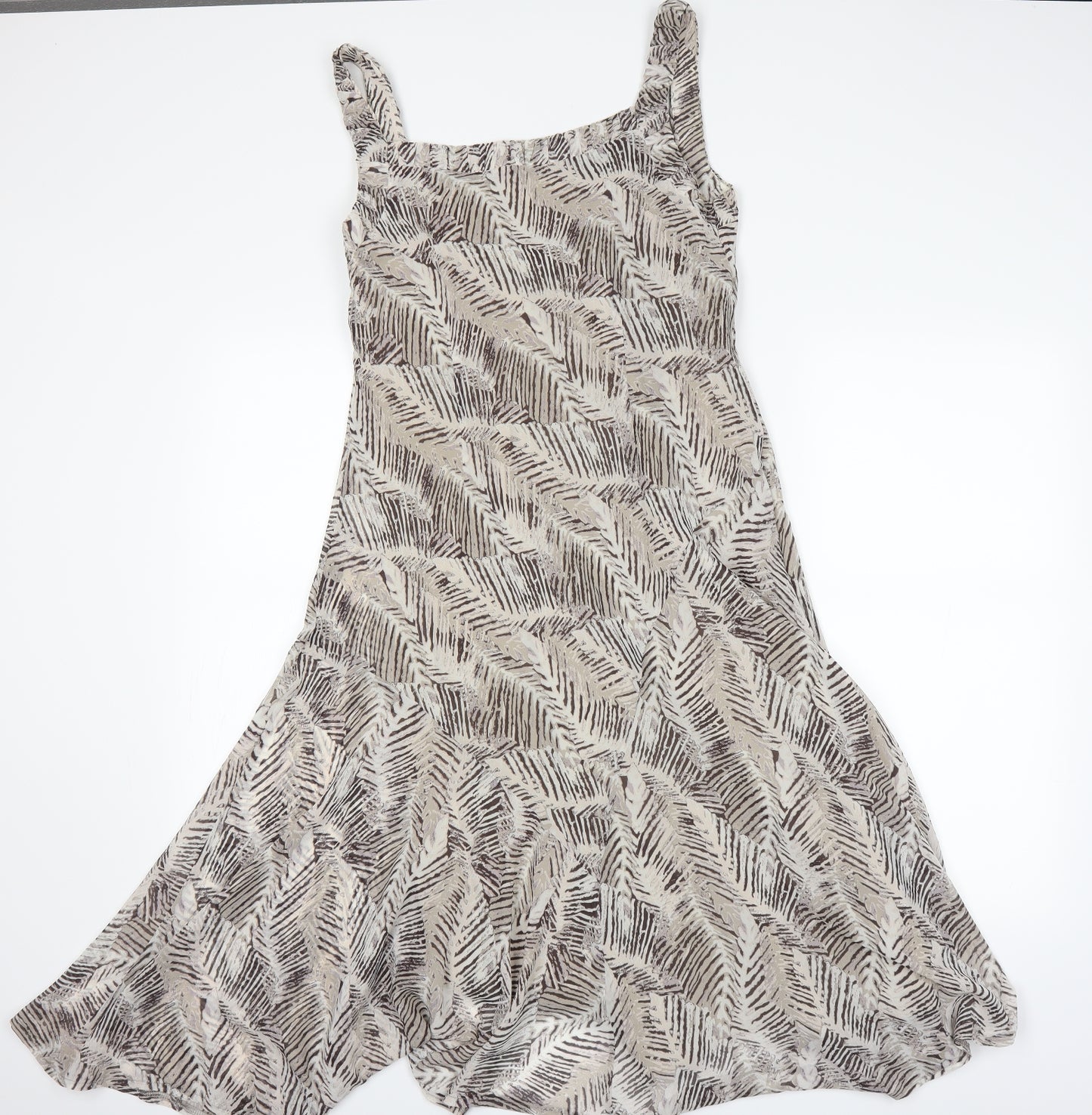 Peruna Womens Beige Animal Print  A-Line  Size 14