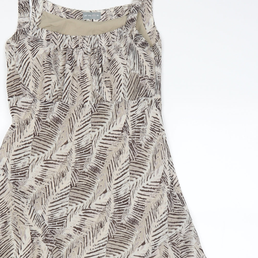 Peruna Womens Beige Animal Print  A-Line  Size 14