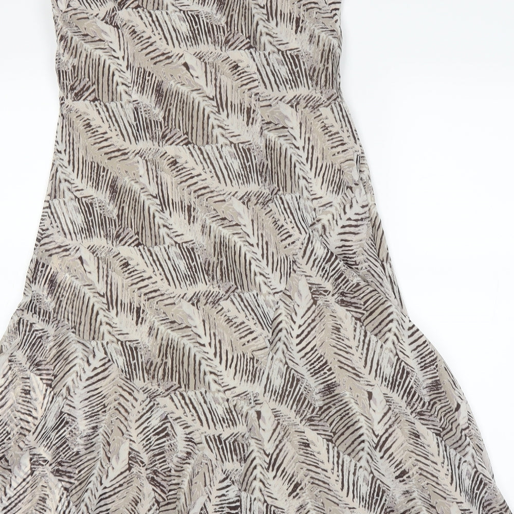 Peruna Womens Beige Animal Print  A-Line  Size 14
