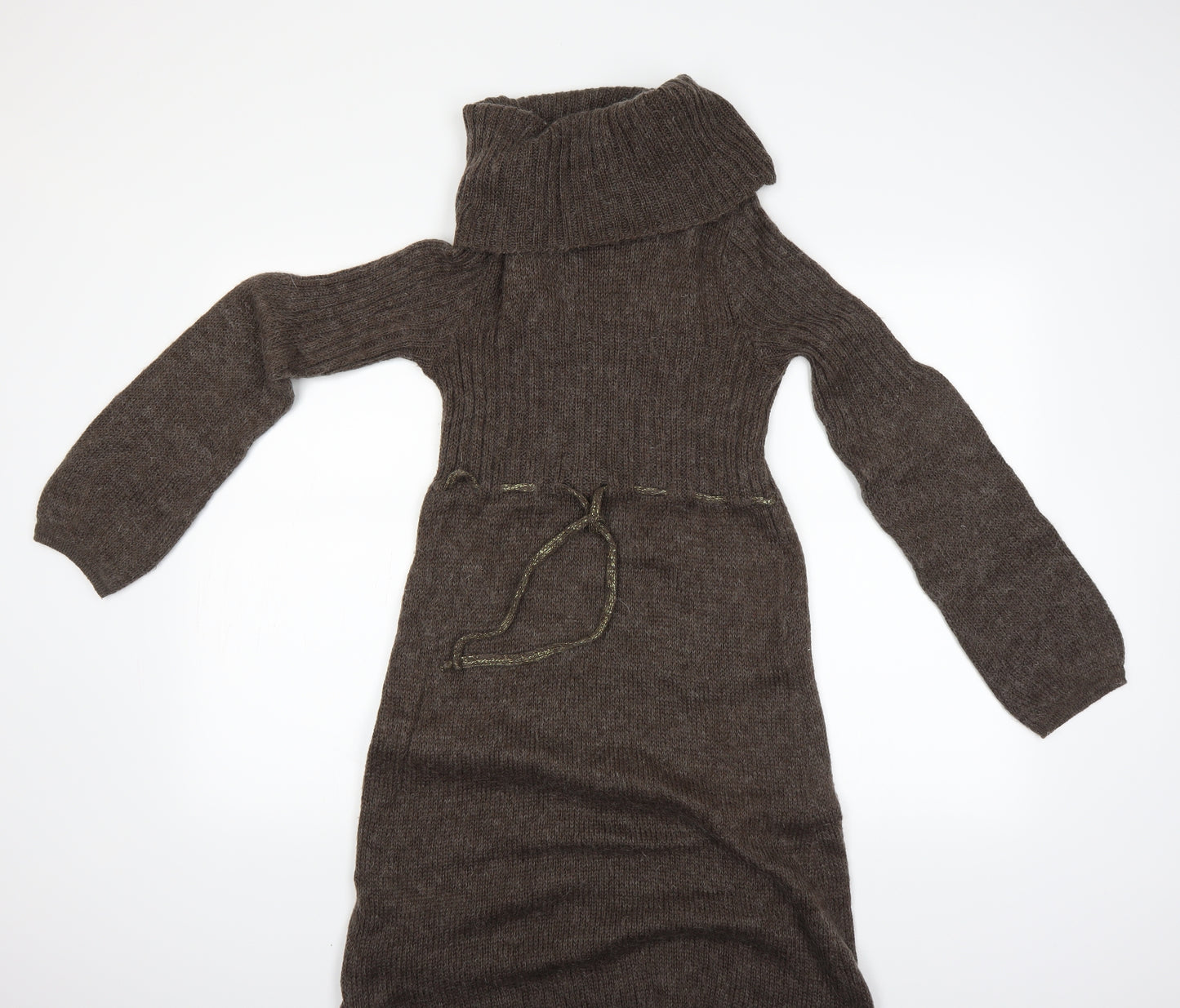 PREMOD Womens Brown   Jumper Dress  Size 12