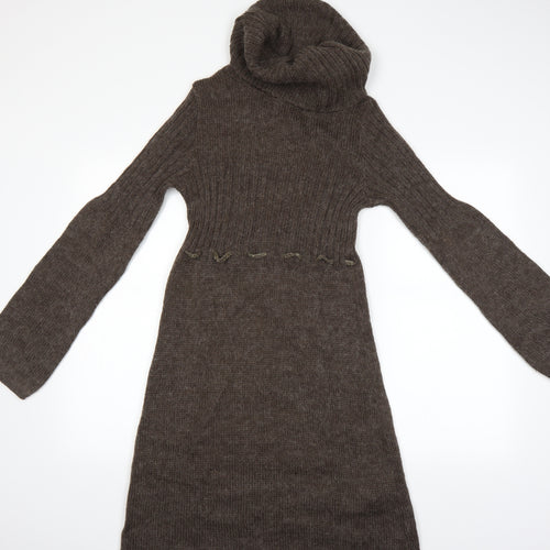 PREMOD Womens Brown   Jumper Dress  Size 12