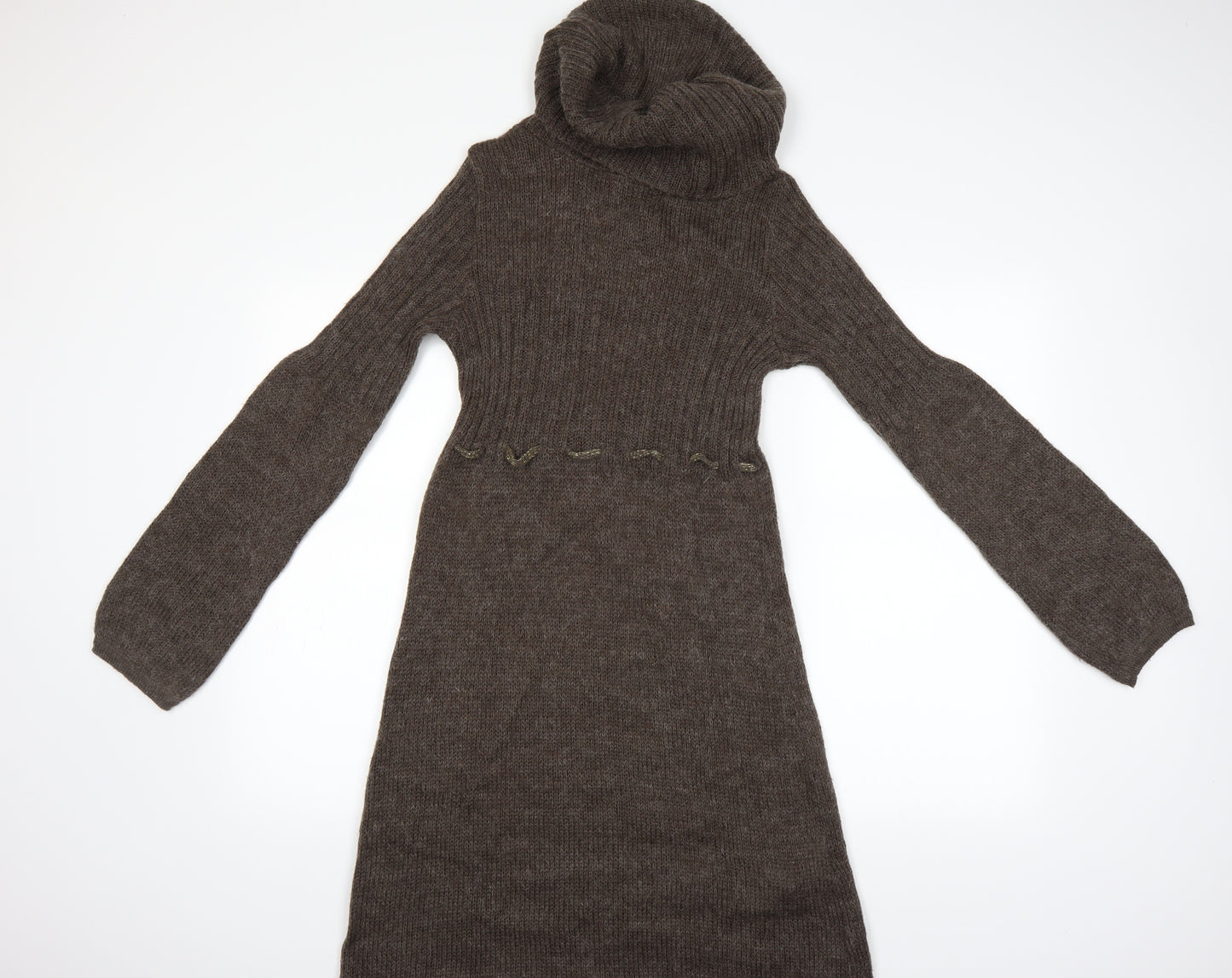 PREMOD Womens Brown   Jumper Dress  Size 12