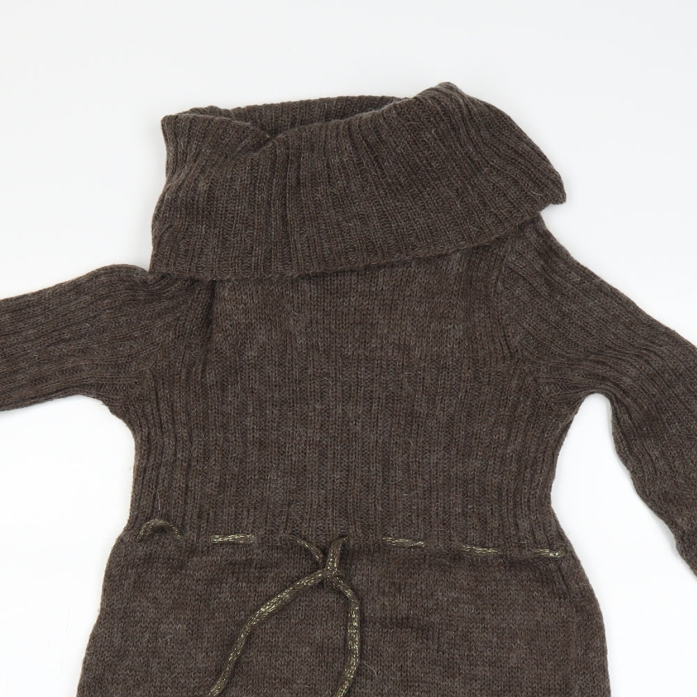 PREMOD Womens Brown   Jumper Dress  Size 12