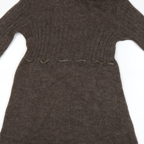 PREMOD Womens Brown   Jumper Dress  Size 12
