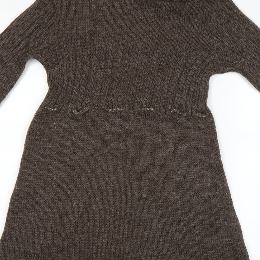 PREMOD Womens Brown   Jumper Dress  Size 12