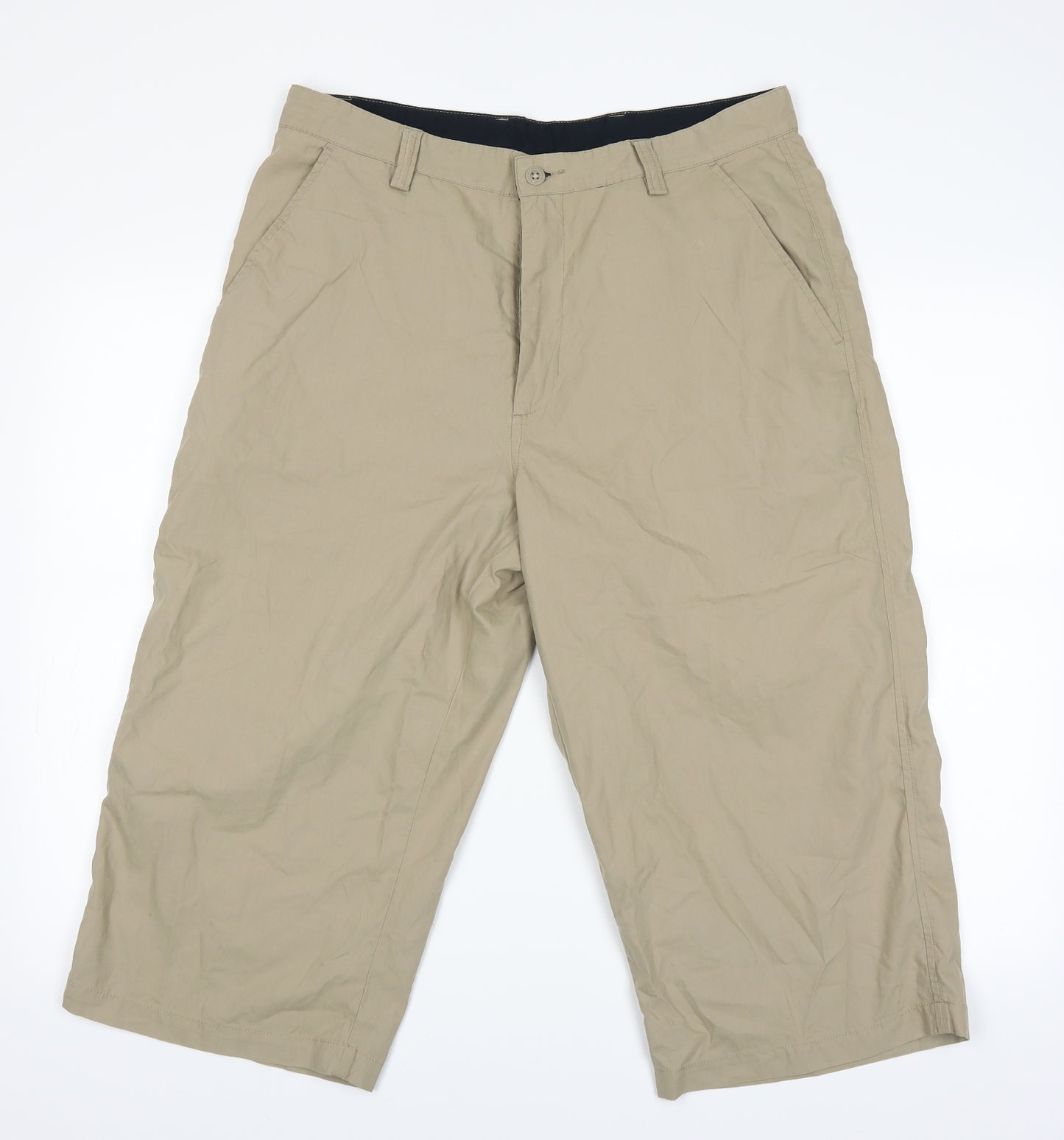 Maine Mens Beige   Chino Shorts Size 36
