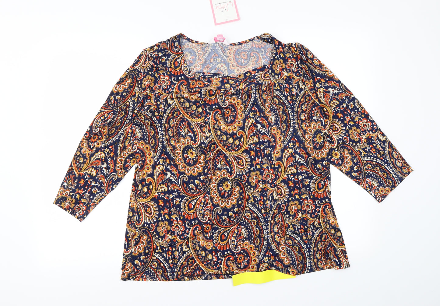 julipa Womens Multicoloured Geometric  Basic Blouse Size 16