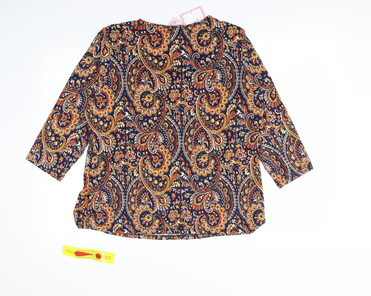 julipa Womens Multicoloured Geometric  Basic Blouse Size 16