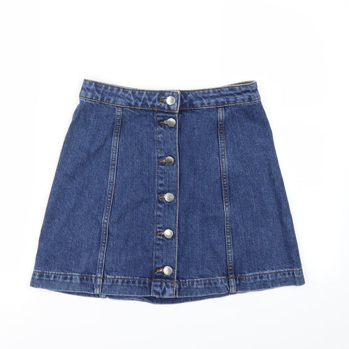 Topshop Womens Blue   Mini Skirt Size 25 in