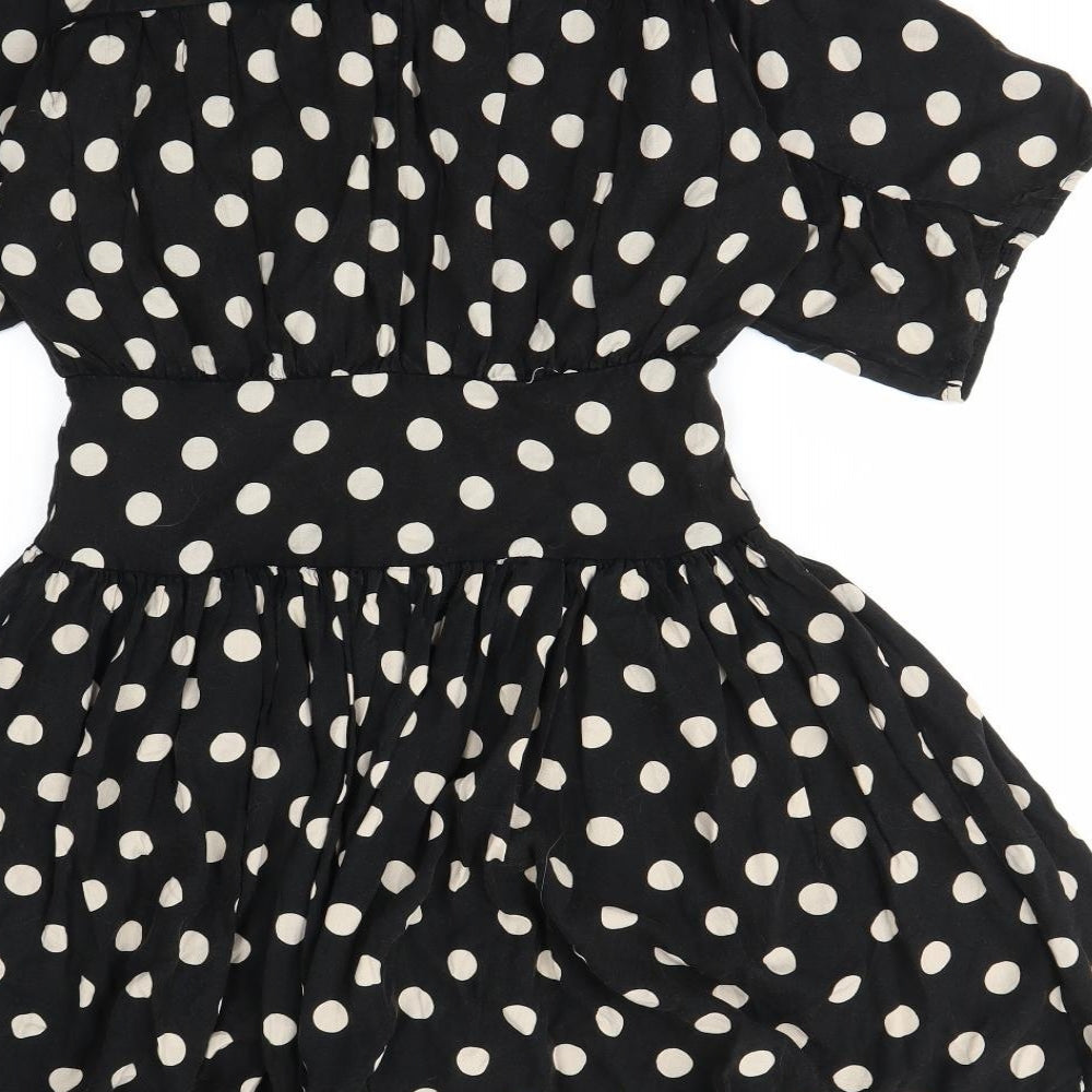 ASOS Womens Black Polka Dot  Mini  Size 6