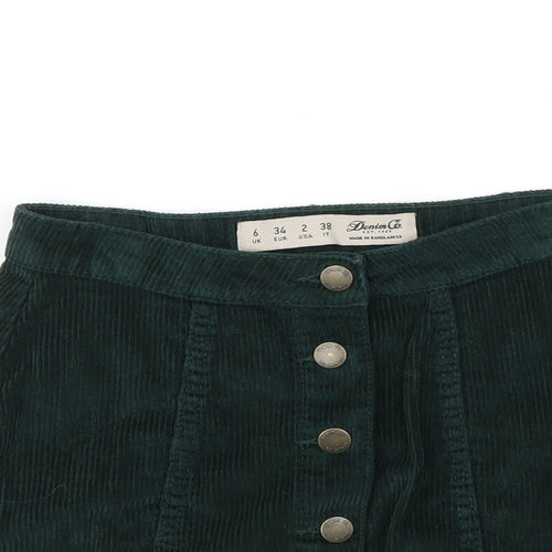 denim&co Womens Green   Mini Skirt Size 6