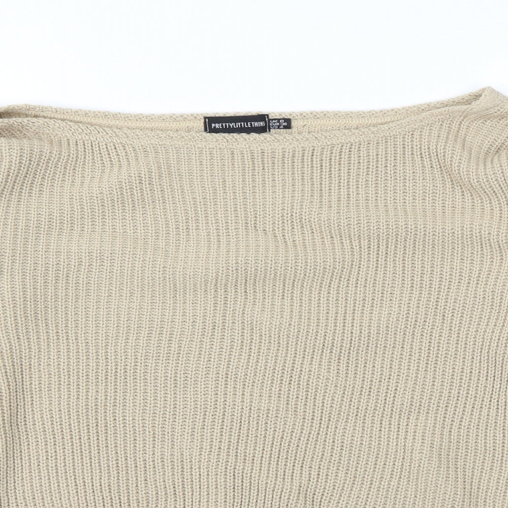Pretty little thing Womens Ivory   Pullover Jumper Size 8