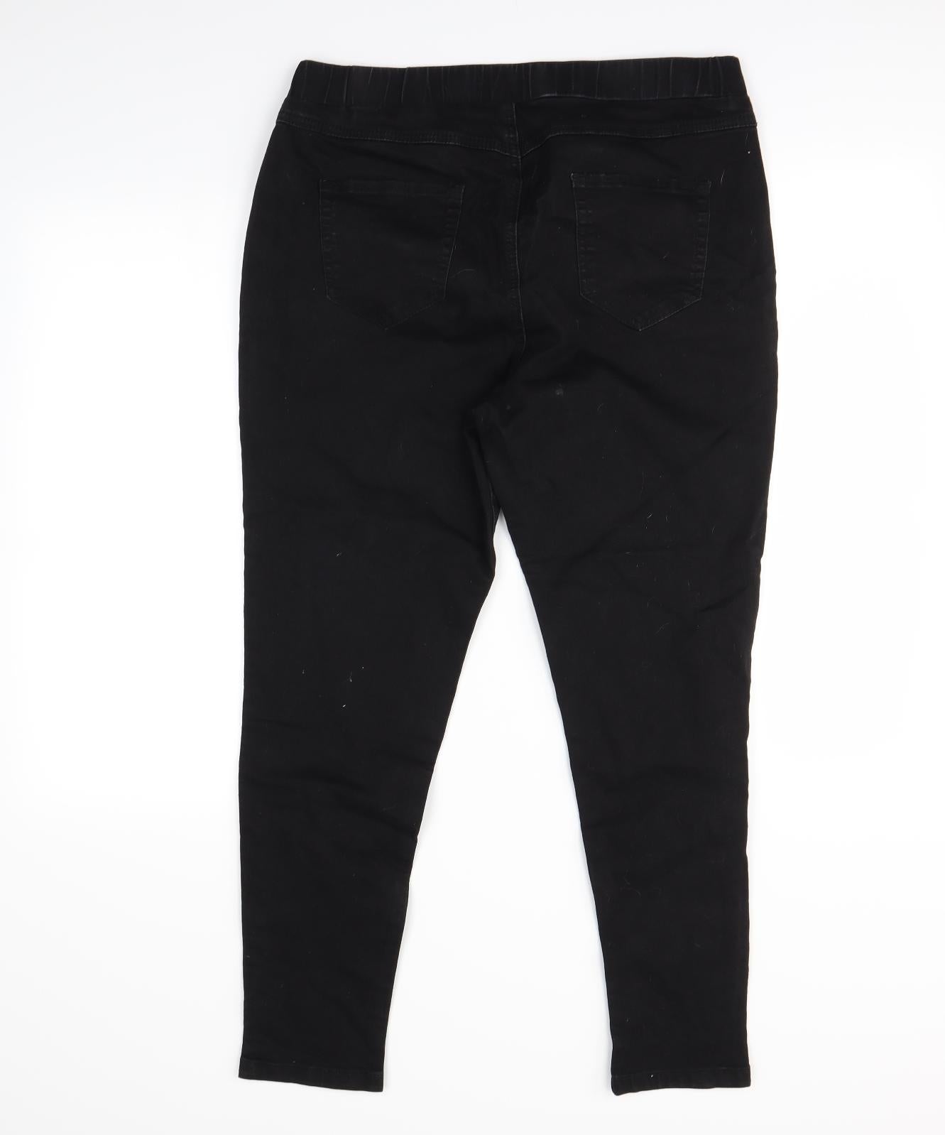 TU Womens Black  Denim Skinny Jeans Size 16 L28 in