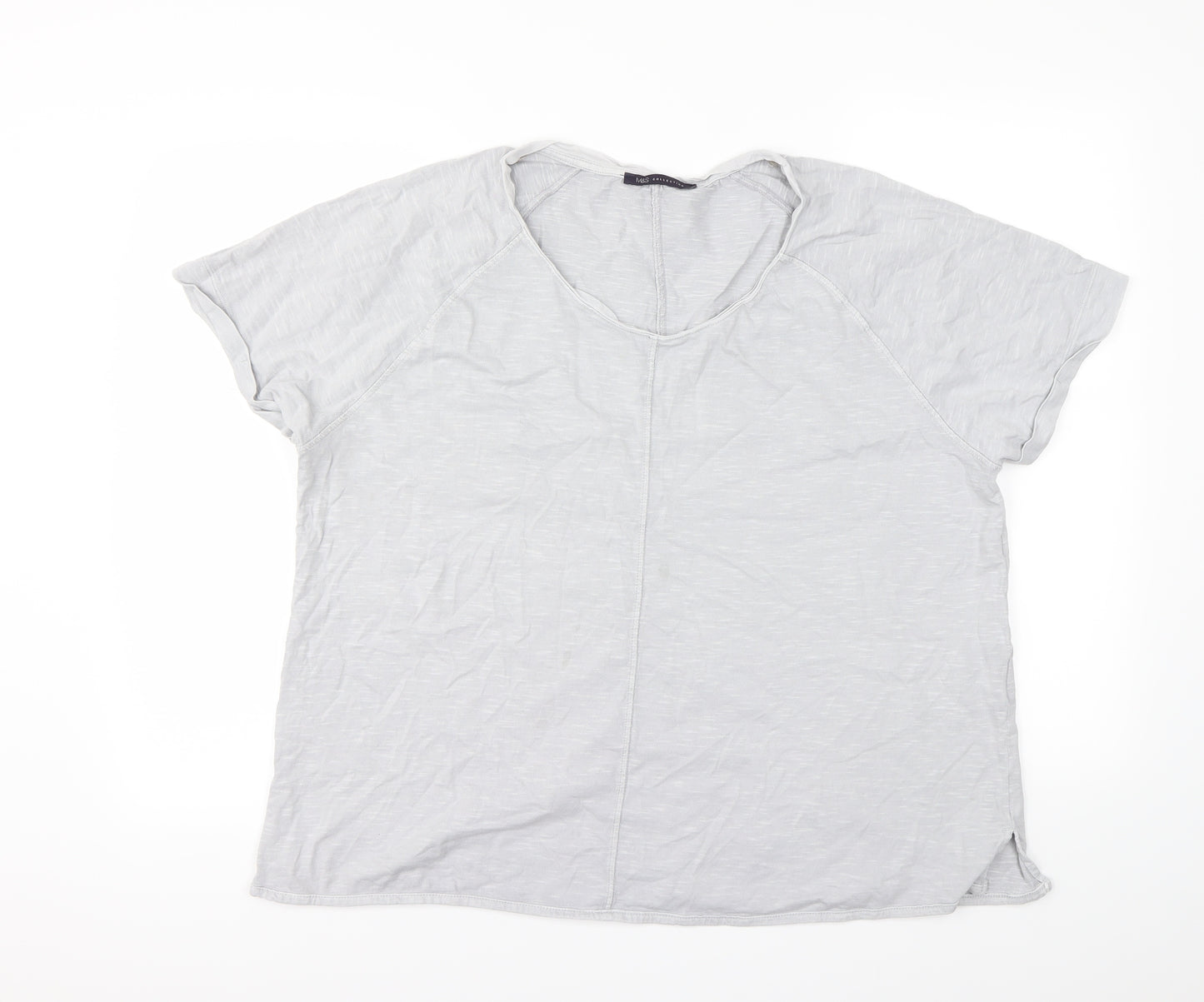 m&s Womens Grey   Basic Blouse Size 18