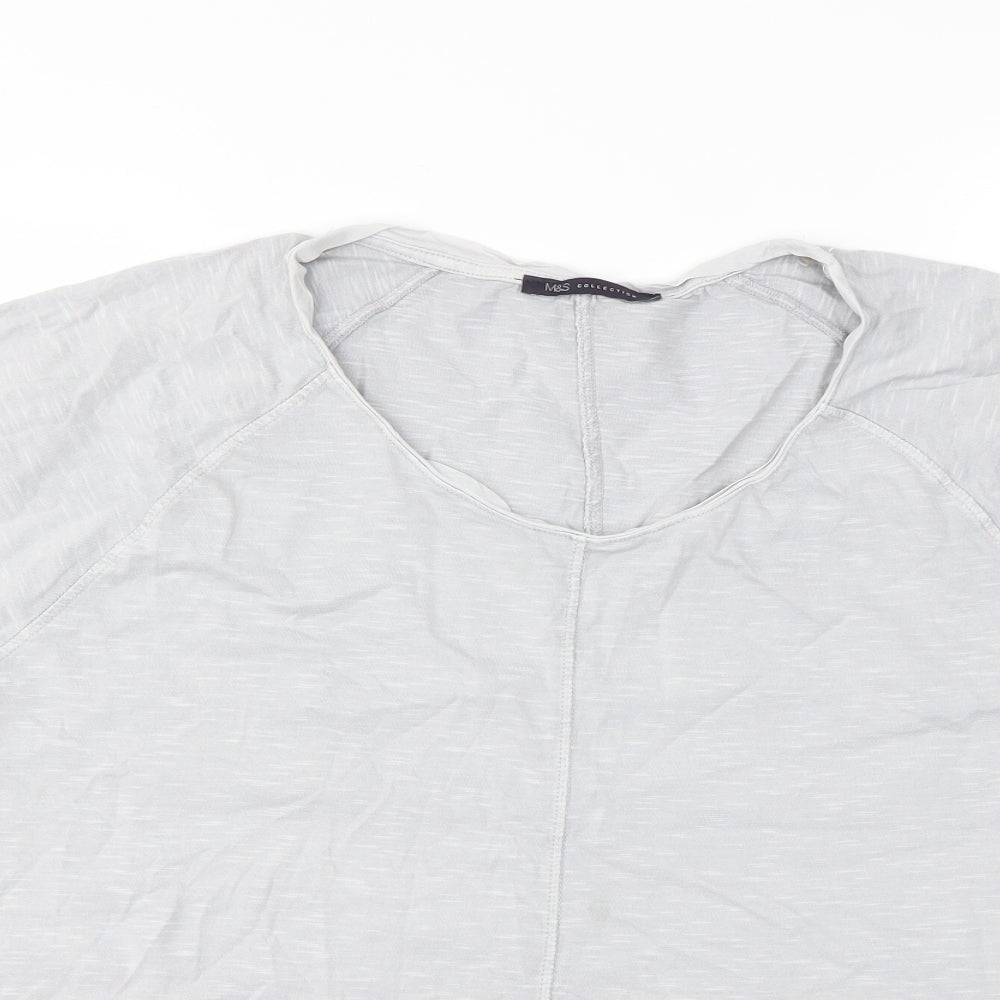 m&s Womens Grey   Basic Blouse Size 18