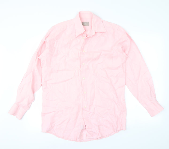 John Lewis Mens Pink Button-Up Size S