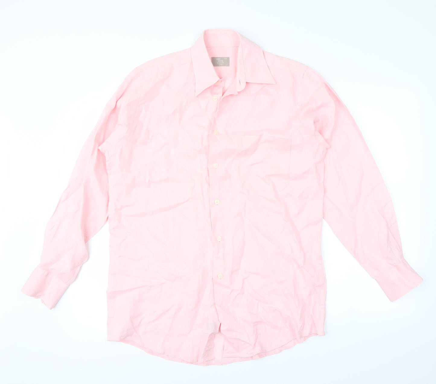 John Lewis Mens Pink    Button-Up Size S