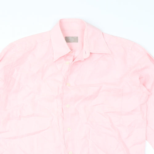 John Lewis Mens Pink    Button-Up Size S