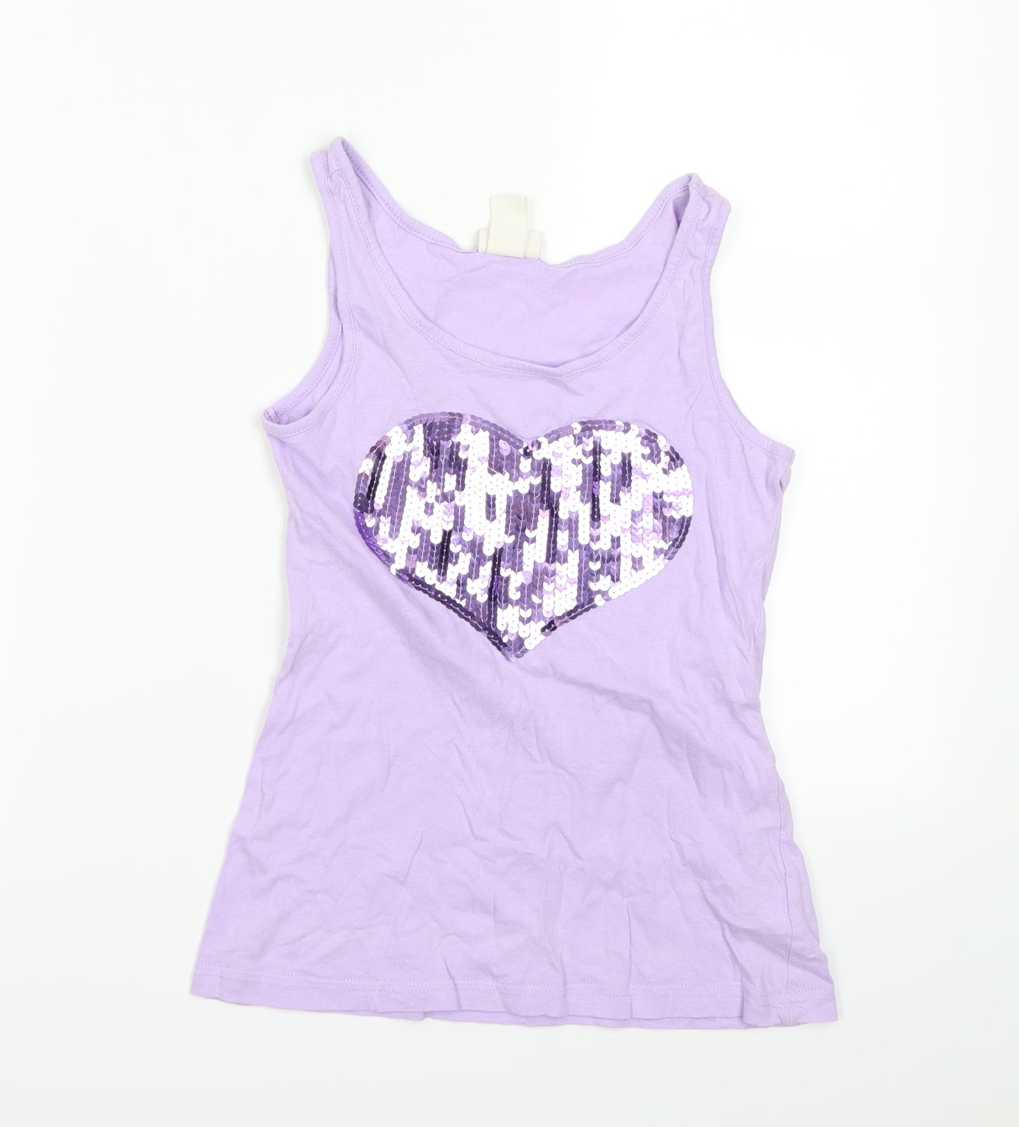 H&M Girls Purple   Basic Tank Size 10-11 Years