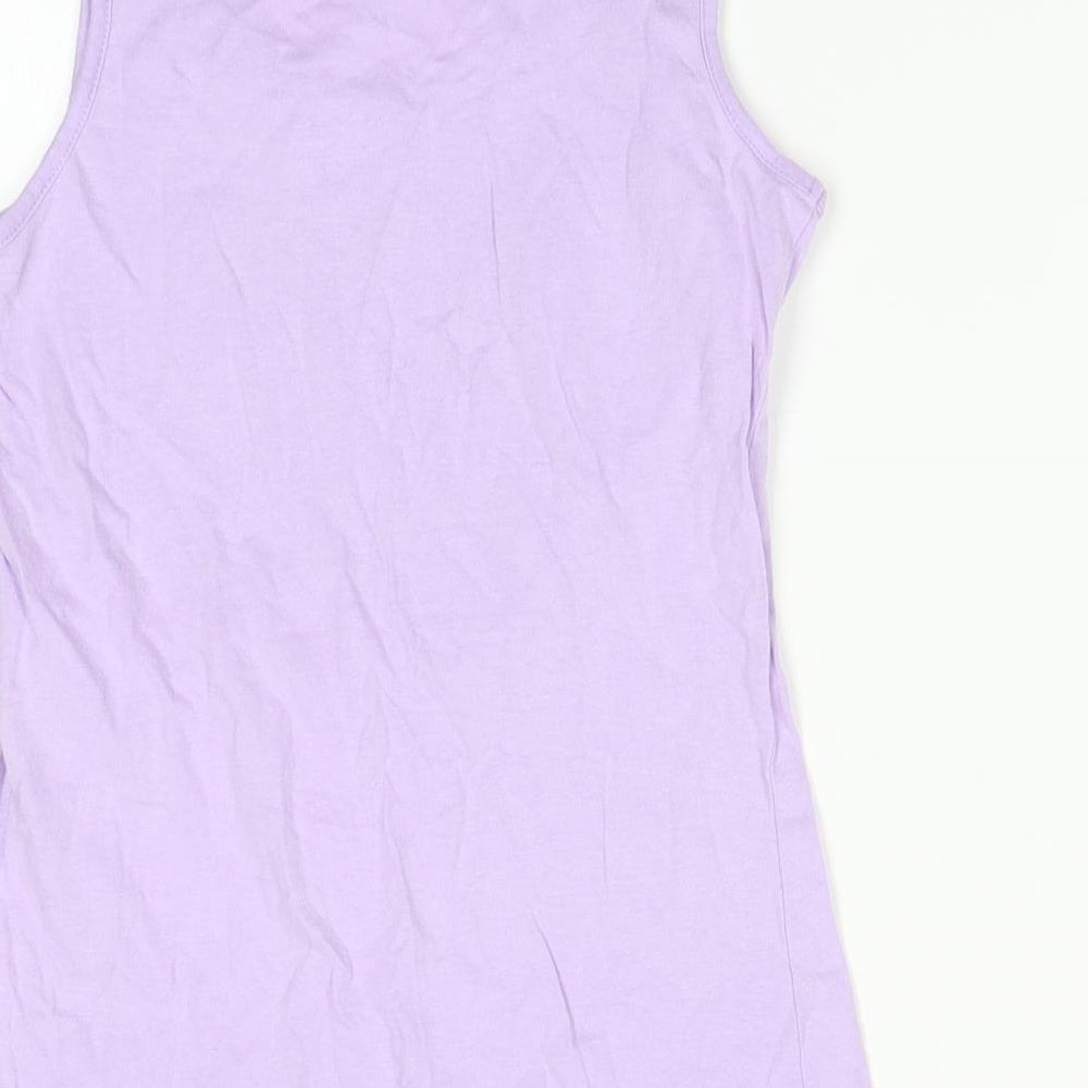 H&M Girls Purple   Basic Tank Size 10-11 Years