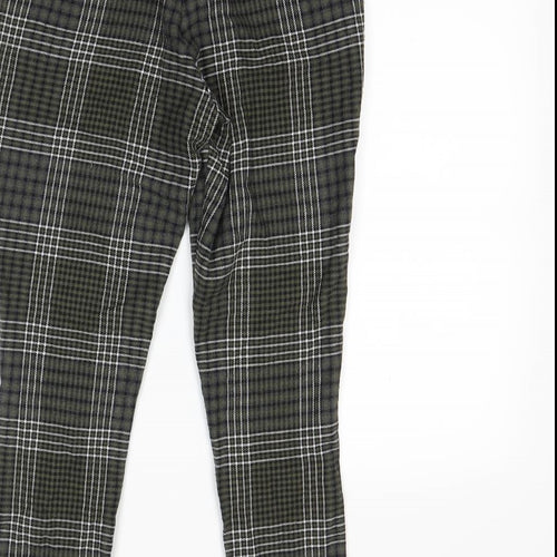 MOTIVI Womens Green Check  Dress Pants Trousers Size 6 L25 in