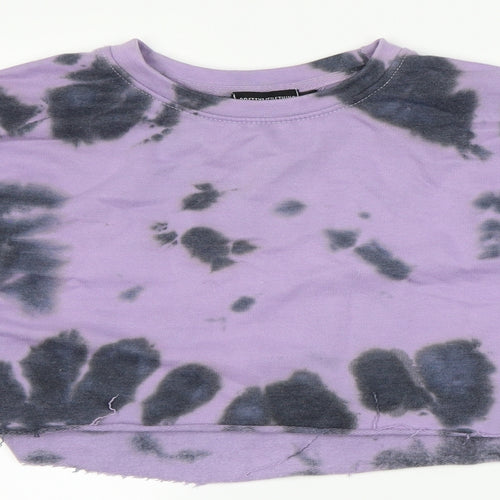 Pretty little thing Womens Purple Polka Dot  Pullover Jumper Size 6
