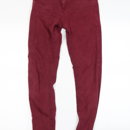 Bershka Womens Purple  Denim Skinny Jeans Size 6 L27 in