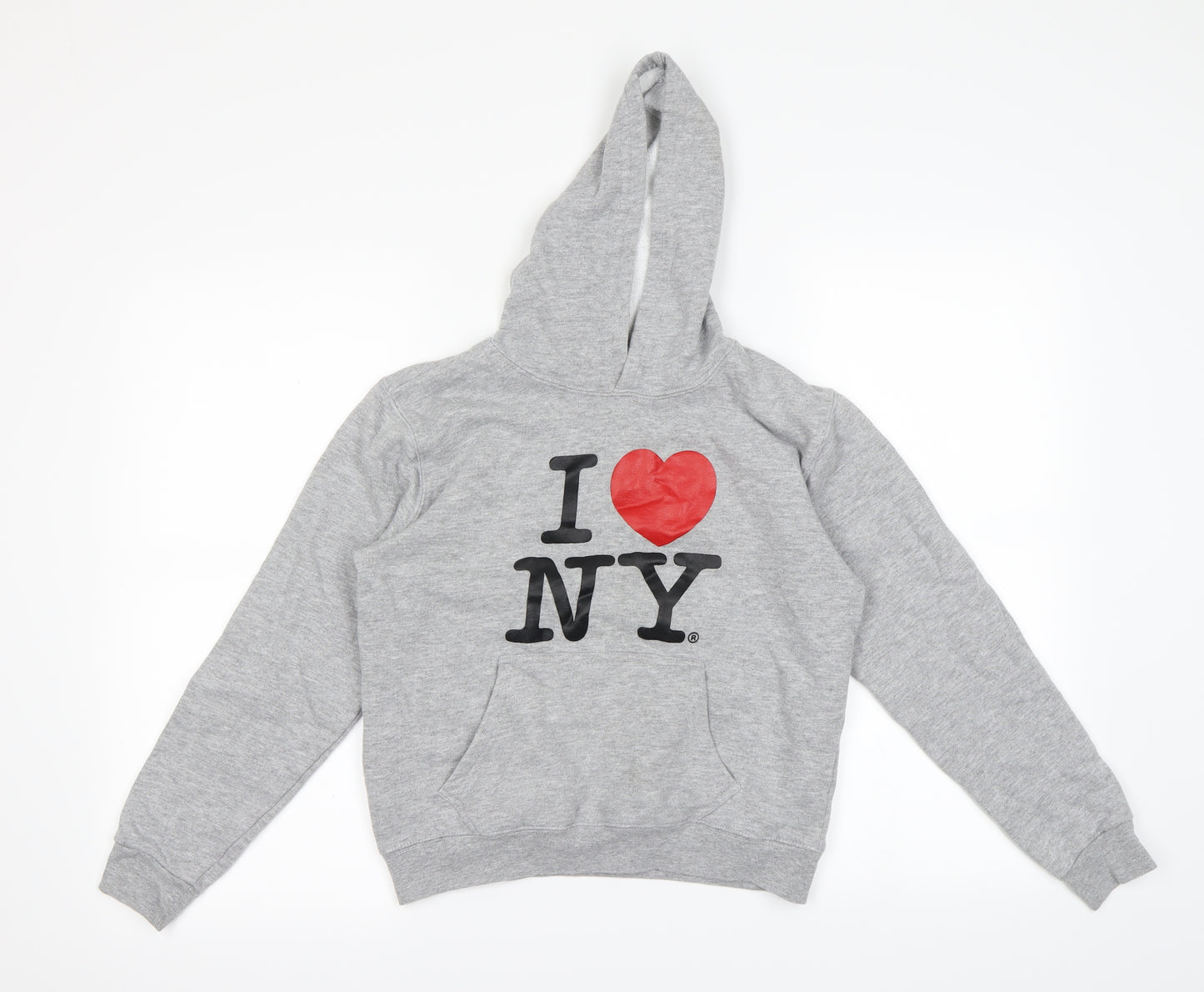 Preworn Girls Grey   Pullover Hoodie Size 10-11 Years  - new York