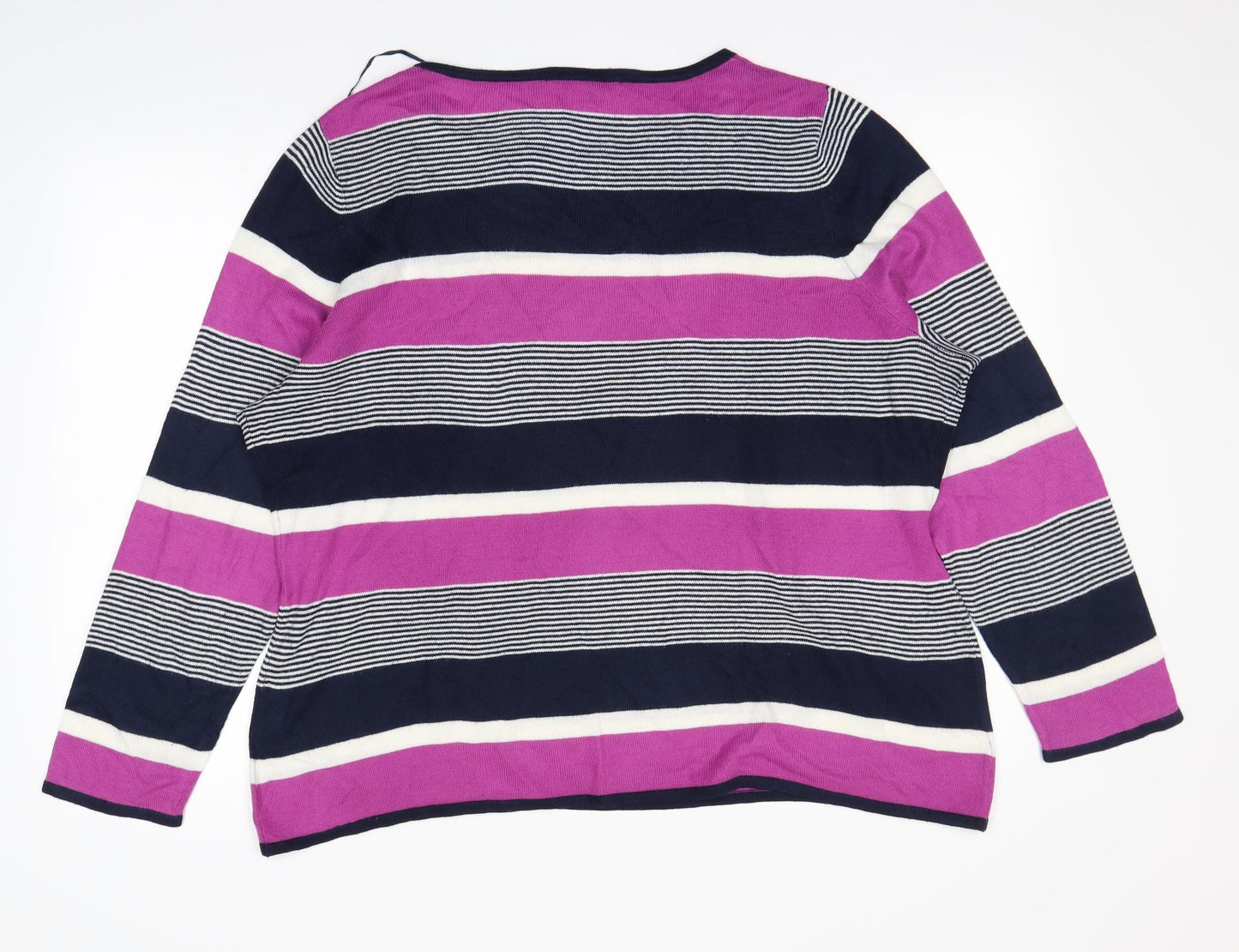 Bonmarché Womens Multicoloured Striped  Pullover Jumper Size 20