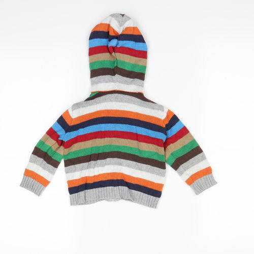 Preworn  Multicoloured Striped  Cardigan Jumper Size 6-9 Months
