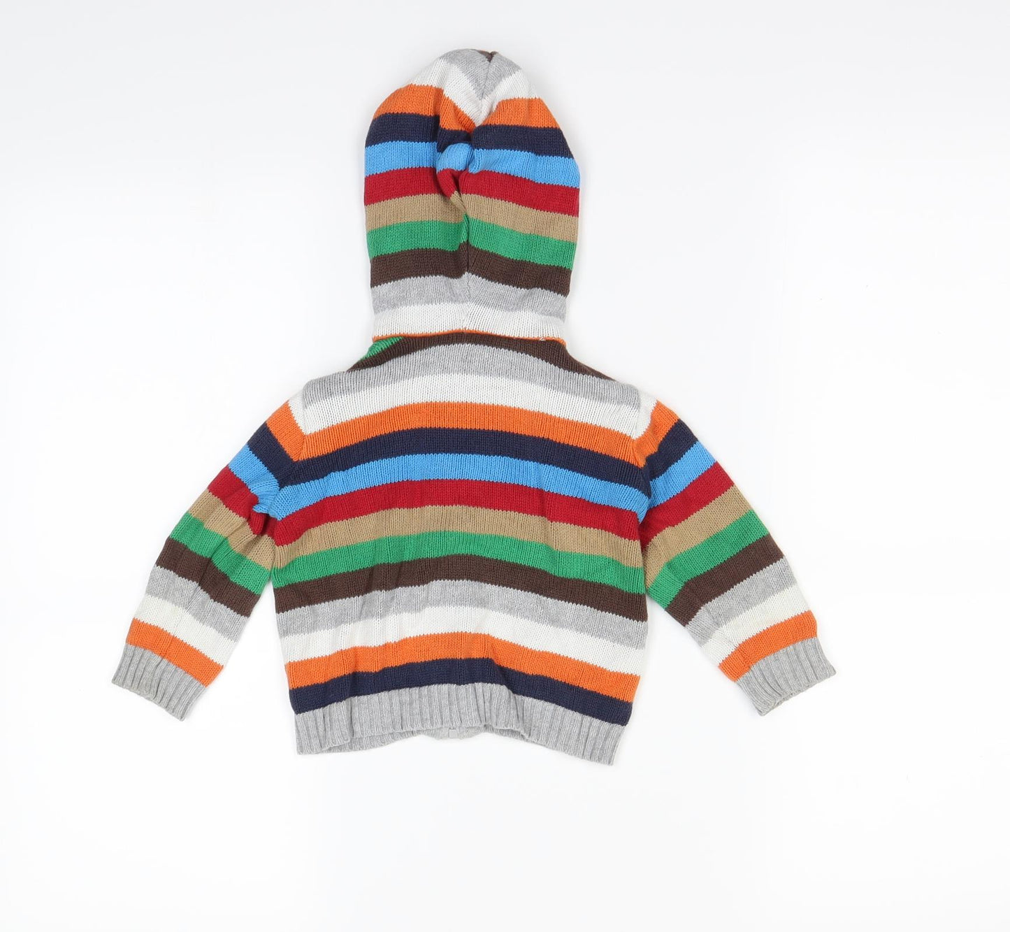Preworn  Multicoloured Striped  Cardigan Jumper Size 6-9 Months
