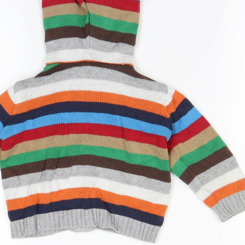 Preworn  Multicoloured Striped  Cardigan Jumper Size 6-9 Months